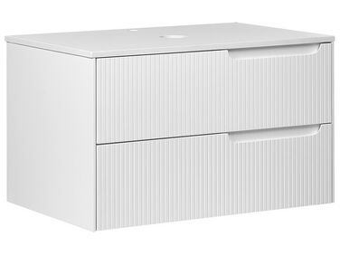 Bathroom Wall Mounted Cabinet 80 x 52 cm White QUINTELA