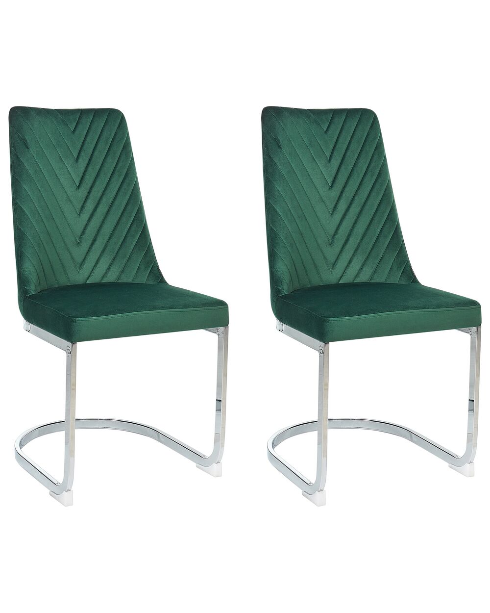 Set di 2 sedie da pranzo ALTOONA Velluto Verde smeraldo