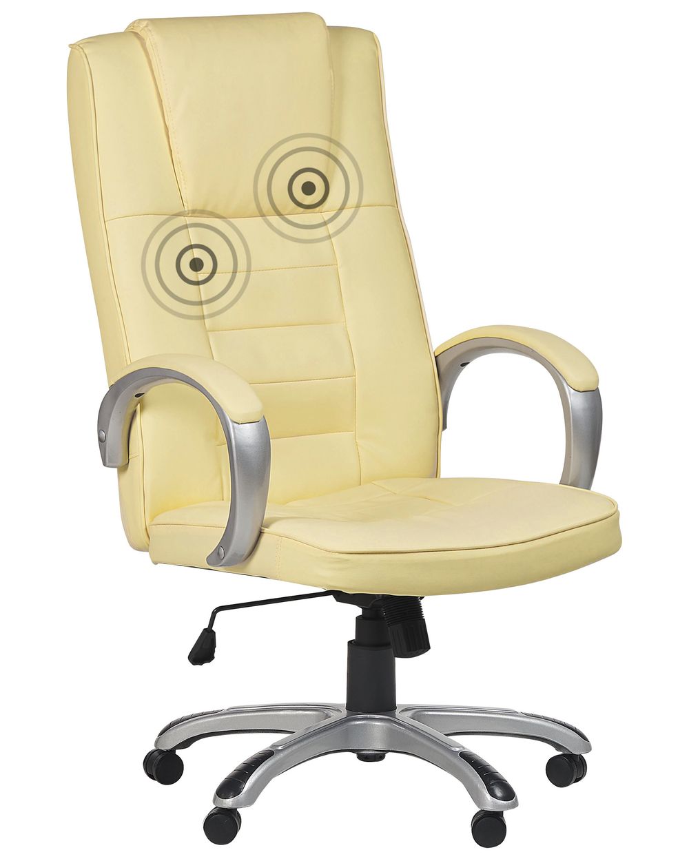 Massage Chair with Heating GRANDEUR Faux Leather Beige