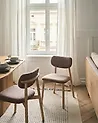 Set of 2 Dining Chairs MILLS Boucle Light Brown/ Taupe