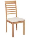  Set of 2 Wooden Dining Chairs Light Wood and Light Beige ORTLEY_926607