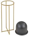 Set of 2 Metal Plant Pot Stands Black THUJA_933702