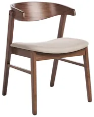 Set of 2 Dining Chairs LILLY Fabric Brown/ Beige_949307