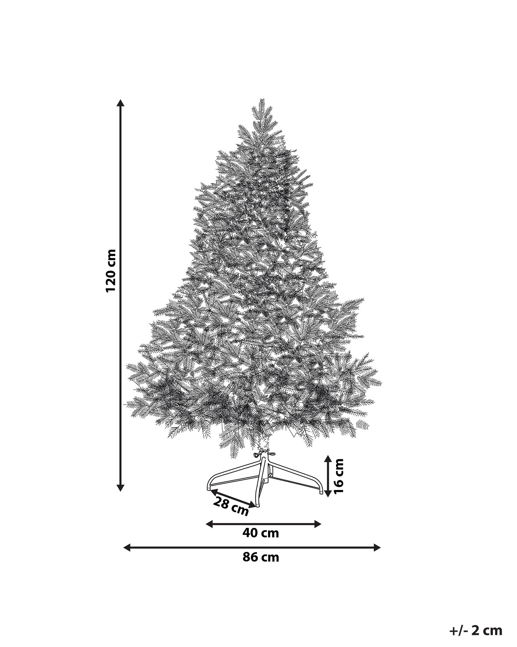 Albero di Natale artificiale illuminato a LED da 120 cm, 130 rami con Albero di Natale artificiale illuminato a LED da 120 cm, 130 rami con