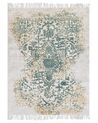 Teppich Viskose beige / grün 160 x 230 cm orientalisches Muster Kurzflor BOYALI_836768