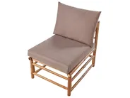 Garden Lounge Set with Table 5 Seater CERRETO Bamboo Taupe Left Hand_908897