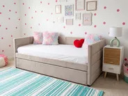 Trundle Bed Velvet CHAVONNE 90 x 200 cm (EU Single) Light Grey_1090727