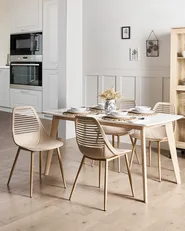 Set di 4 sedie da pranzo MONTELLO Beige_948823