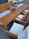 Zestaw ogrodowy akacjowy stół i 6 krzeseł jasne drewno SASSARI_834775