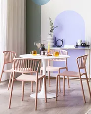 Set di 4 sedie da giardino GELA Rosa pastello_825389