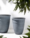 Set of 2 Plant Pots ⌀ 43 cm Grey KATALIMA_858220