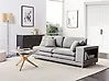 Sofa 2 Seater HEDEN with Cushion Fabric Grey