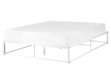 Kovová posteľ 160 x 200 cm biela VIRY