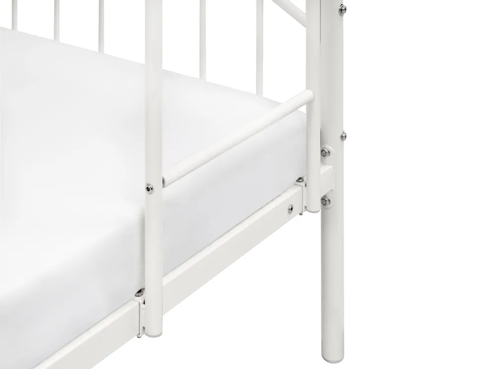 Bunk Bed Metal CHARTRES 90 x 200 cm (EU Single) White_976855
