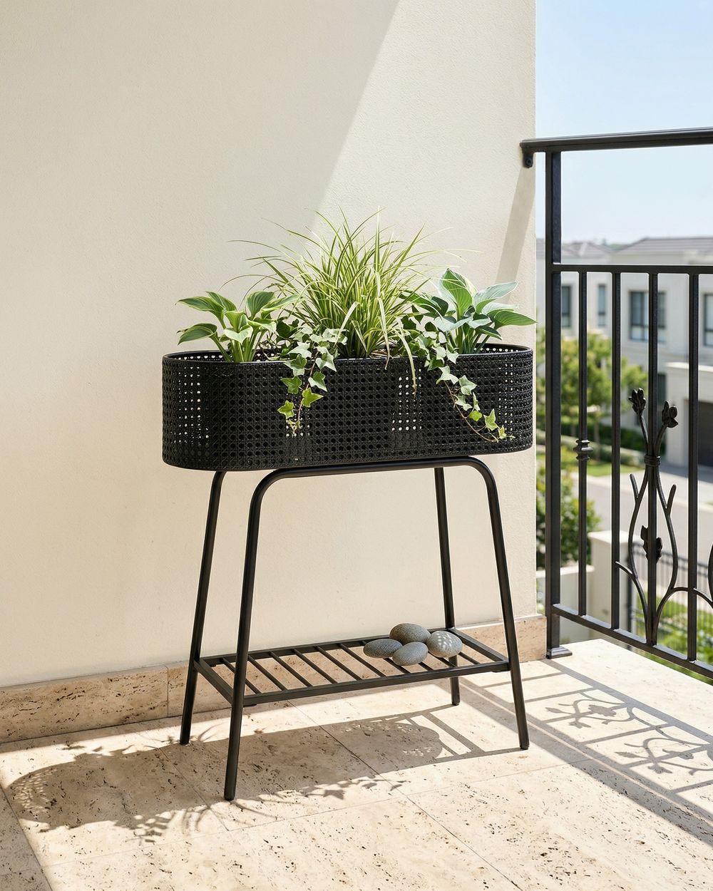 Supporto per vasi LINNAEA 60 cm Metallo Nero