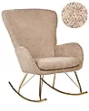Fotel bujany ANASET Boucle Piaskowy