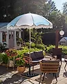 Parasol de jardin 155 cm MONDELLO Bleu clair