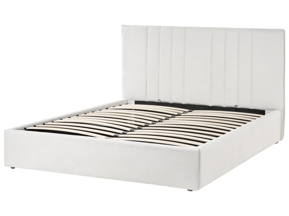 Ottoman Bed TARASCON Fabric Light Beige 140 x 200 cm (EU Double)_1021234