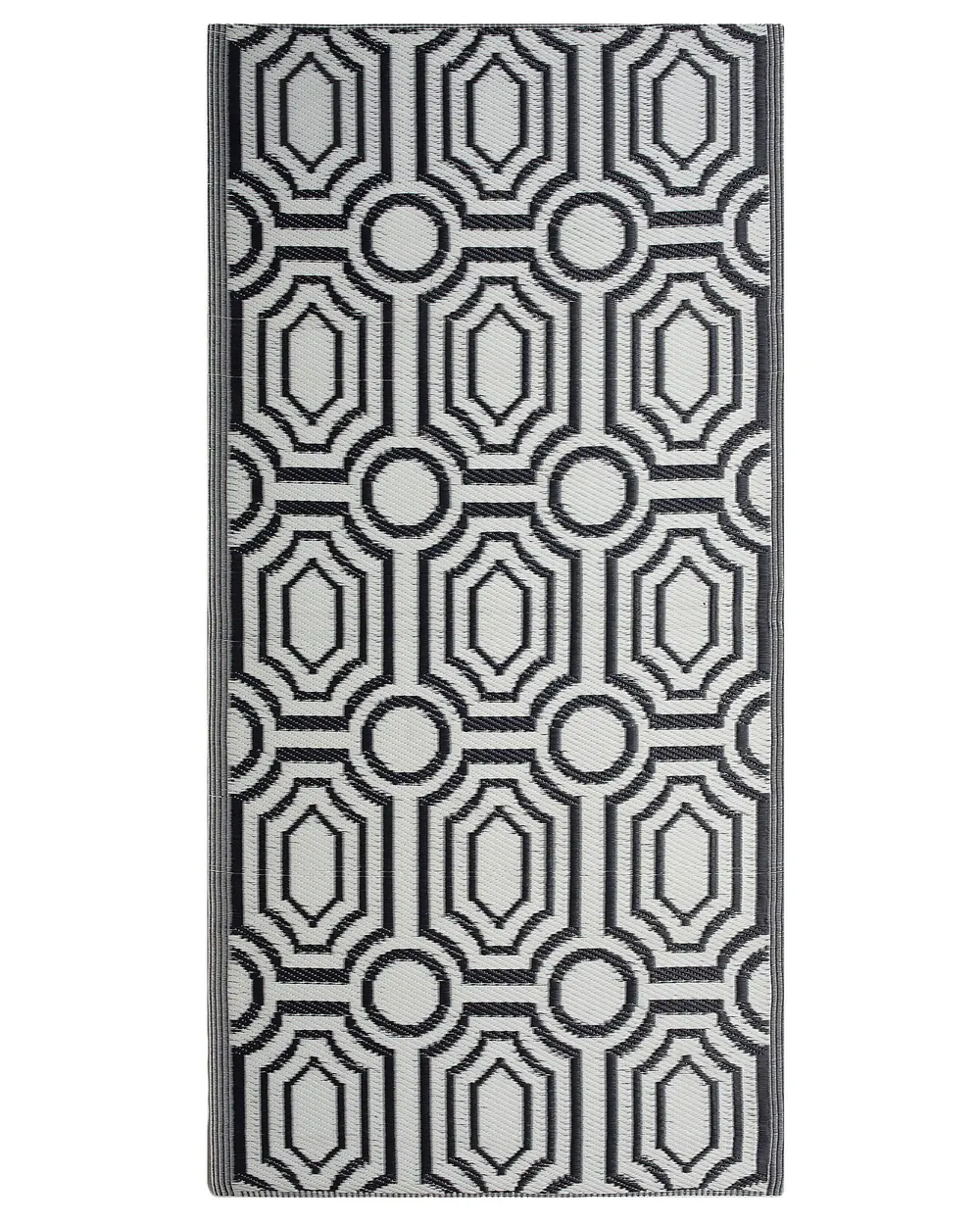 Outdoorteppich BIDAR Schwarz 90 x 180 cm Zweiseitig