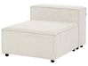 Right Hand 5 Seater Modular Jumbo Cord Corner Sofa Off-White APRICA_907860