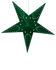 Set of 2 Hanging Decorations LED MOTTI 60 cm Star Emerald Green_835534