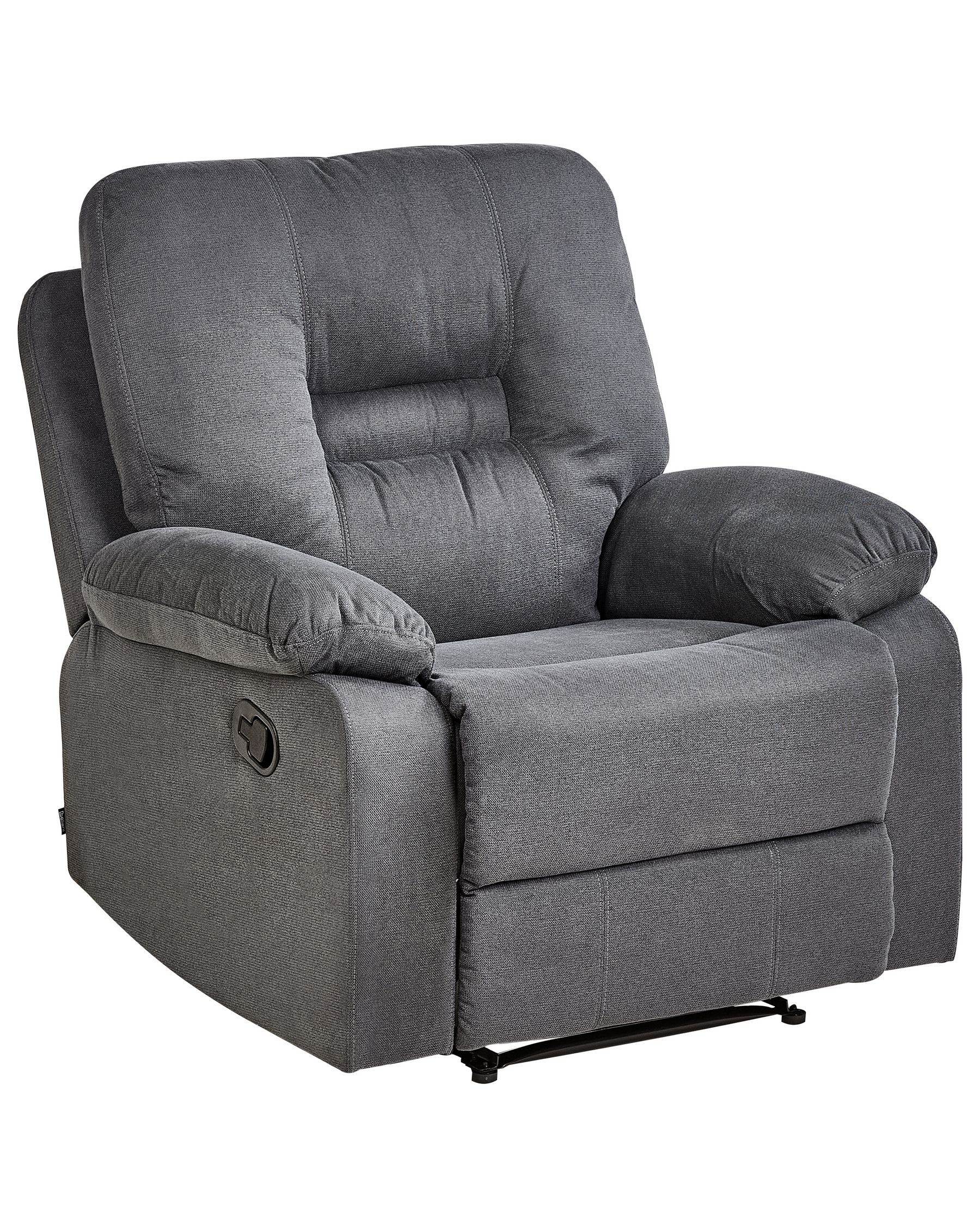 Fabric Manual Recliner Chair Grey BERGEN II_933996