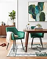 Conjunto de 2 sillas de comedor JASMIN Terciopelo Verde esmeralda