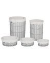 Set of 5 Willow Baskets Grey VAKARI_939903