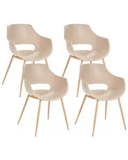 Set di 4 sedie da pranzo MILLERS Beige_948985