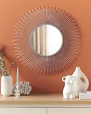 Specchio CILLY 80 cm 80 cm Metallo Argento_1179268