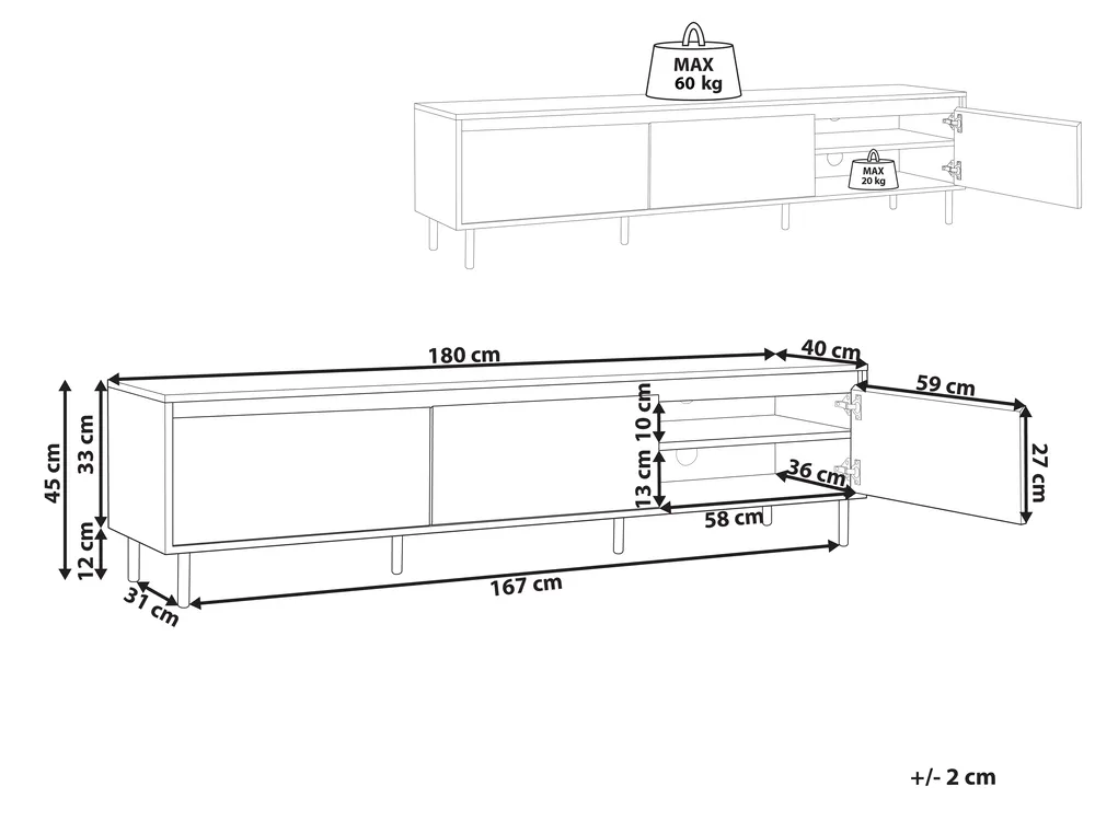 TV Stand NIKEA Light Brown_874992