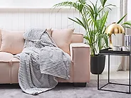 Couverture KAWERI 150 x 200 cm Gris clair_1178247