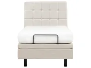 Adjustable Bed Fabric DUKE 90 x 200 cm (EU Single) Light Beige_973302