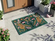 Doormat NAKNEK Multicolour 50 x 80 cm Cat Bird Flower Coir_1050912