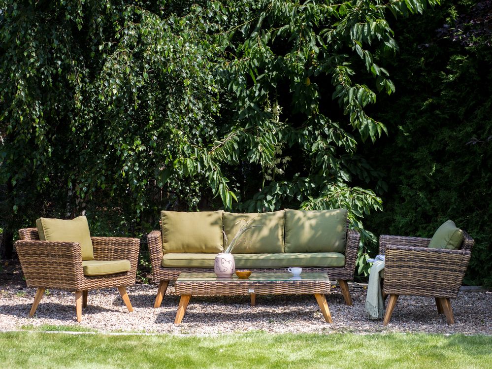 Ensemble de housses de coussins d'extérieur VITTORIA XL Vert olive