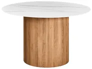 Dining Table ALBINA White Marble 120 cm 120 cm_993573