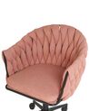 Krzesło biurowe regulowane różowe MILAN_922905
