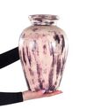 Vase décoratif en terre cuite 34 cm violet et beige AMATHUS_850383