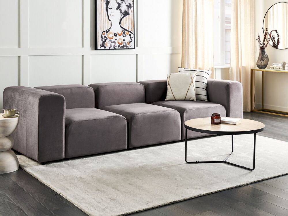Modular Sofa 3 Seater FALSTERBO Velvet Taupe