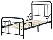 Letto per bambini allungabile Metallo ANAIS 90 x 200 cm Nero_1033449