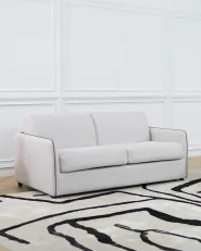 Sofa Bed 2 Seater ISHOJ Fabric Light Grey_943310