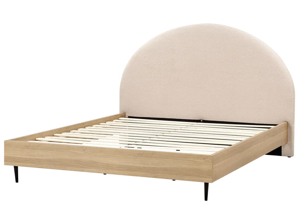 Bed Boucle MILLAY 180 x 200 cm (EU Super King) Beige_971552