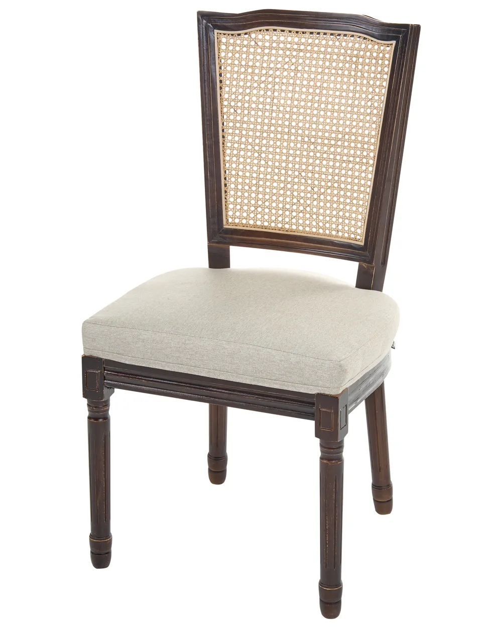 Set di 2 sedie BONANZA Legno Marrone scuro/Beige_1095762
