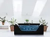 Bañera de hidromasaje LED esquinera SAMANA 174 x 79 cm Negro