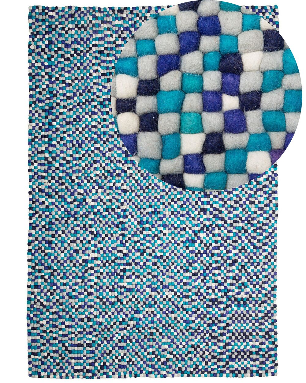 Tapis AMDO Bleu marine 160 x 230 cm Laine