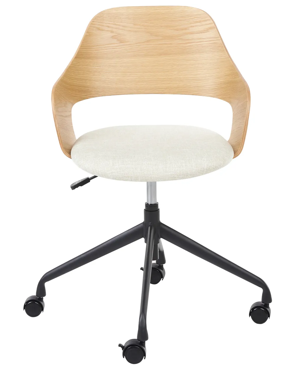 Desk Chair NOVATO Faux Linen Light Beige