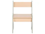 Kids Table with Chairs LUCAS Light Brown/ Green_1088047