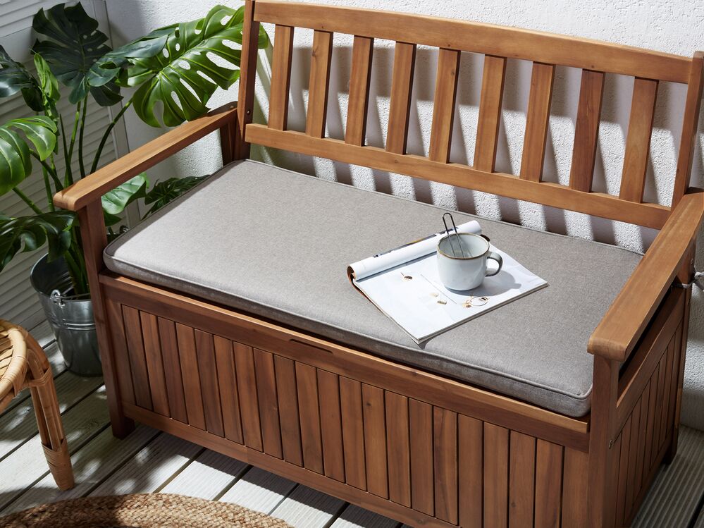 Bench Seat Pad Cushion 108 x 45 cm Grey SOVANA Beliani.cz