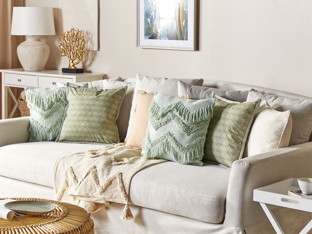 Light green cushion outlet