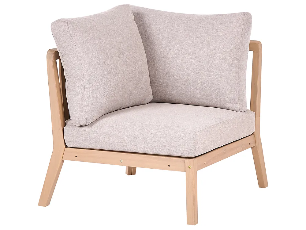 Garden Corner Section RIVELLO Acacia Wood Light Brown